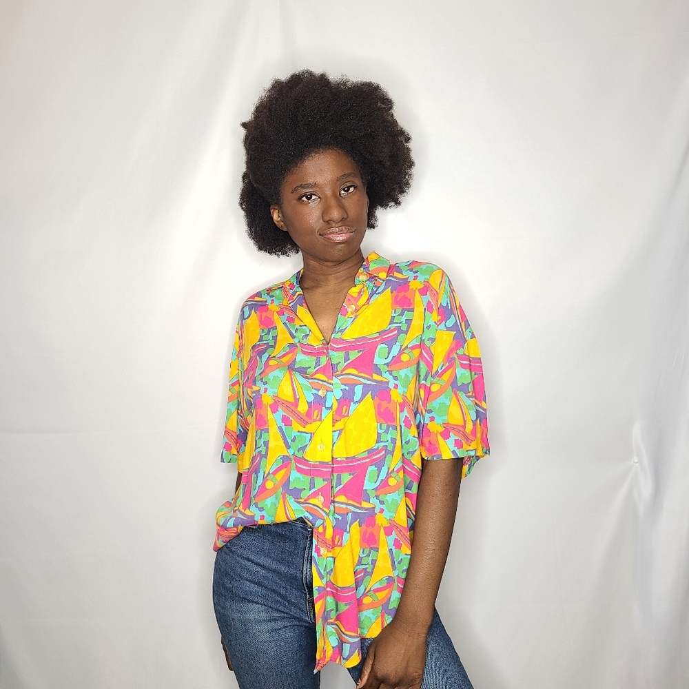 Segrets Multicolor Button Down Shirt
